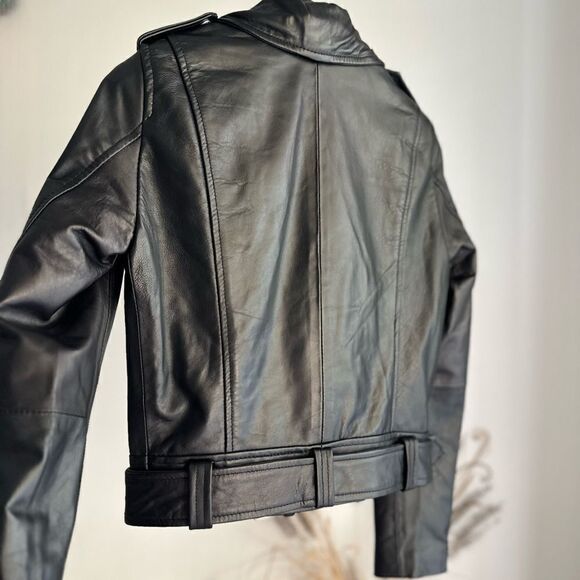 Zara GENUINE Leather Jacket New NWT - Picture 7 of 7